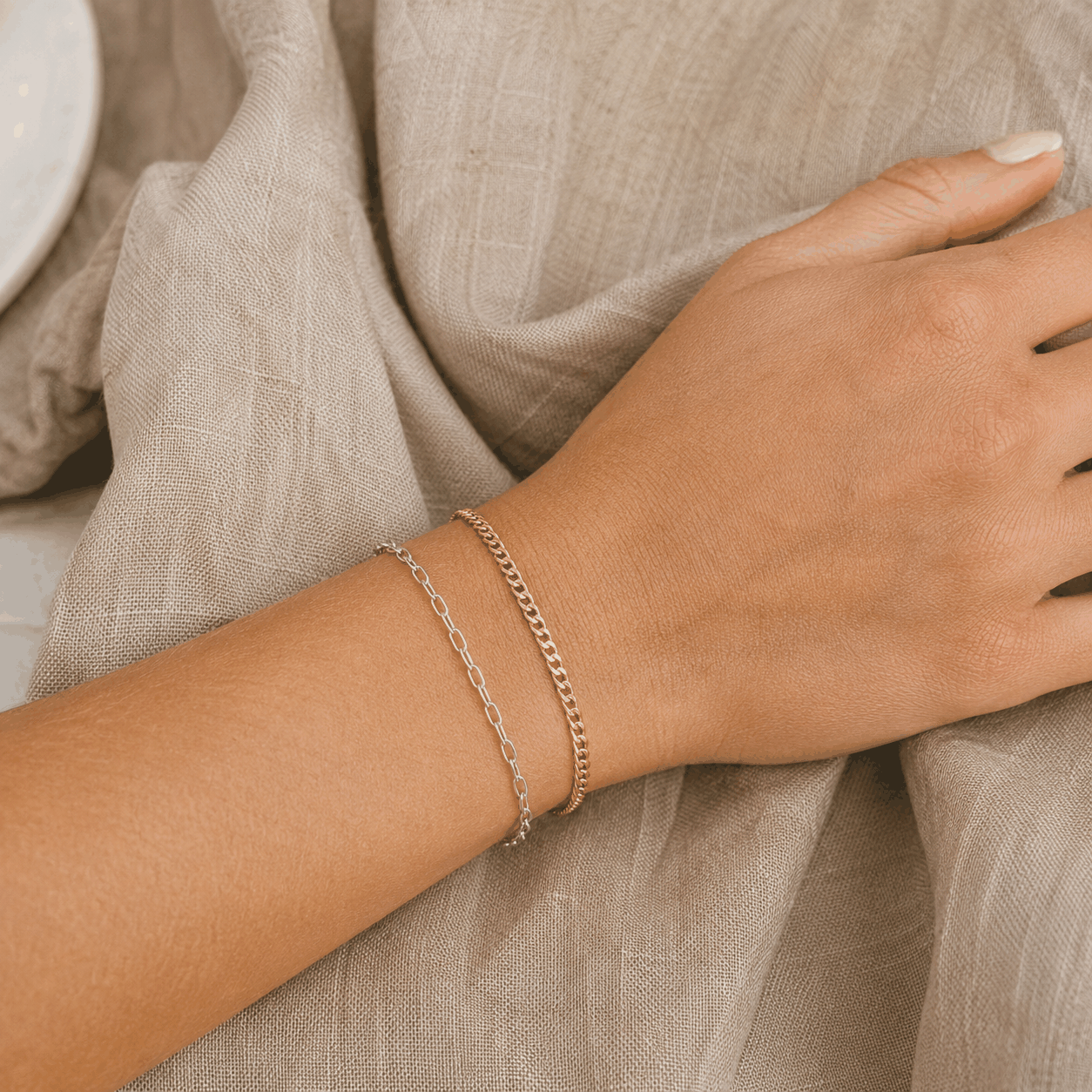 variety of stylish bracelets on display
