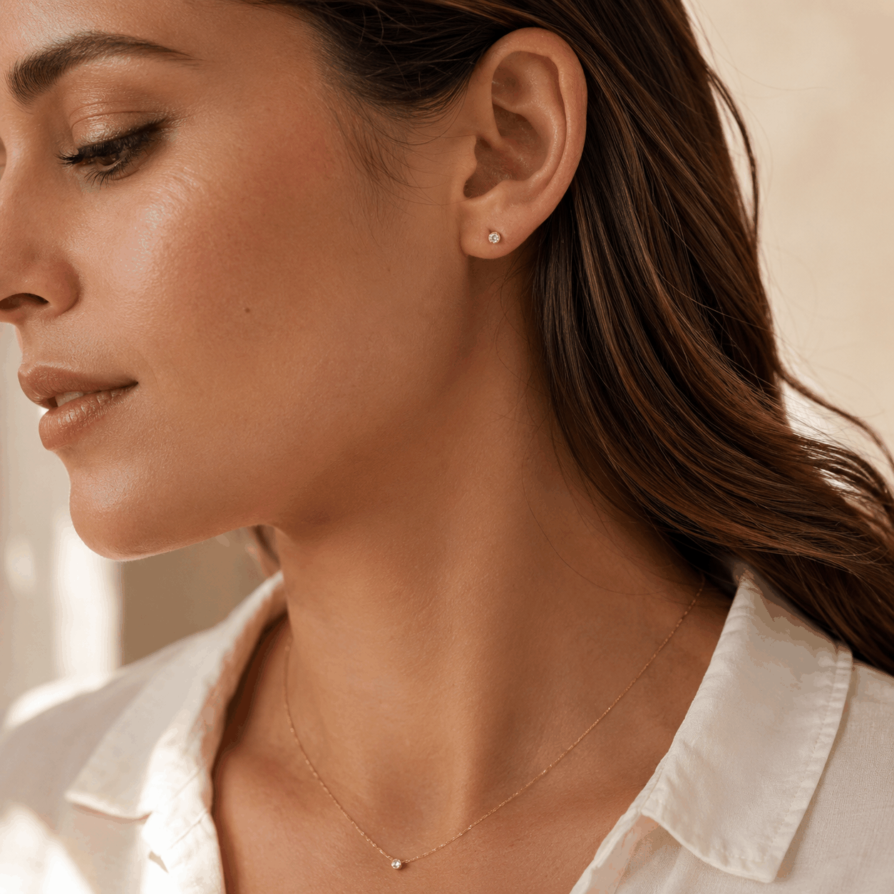 Stylish earrings on display