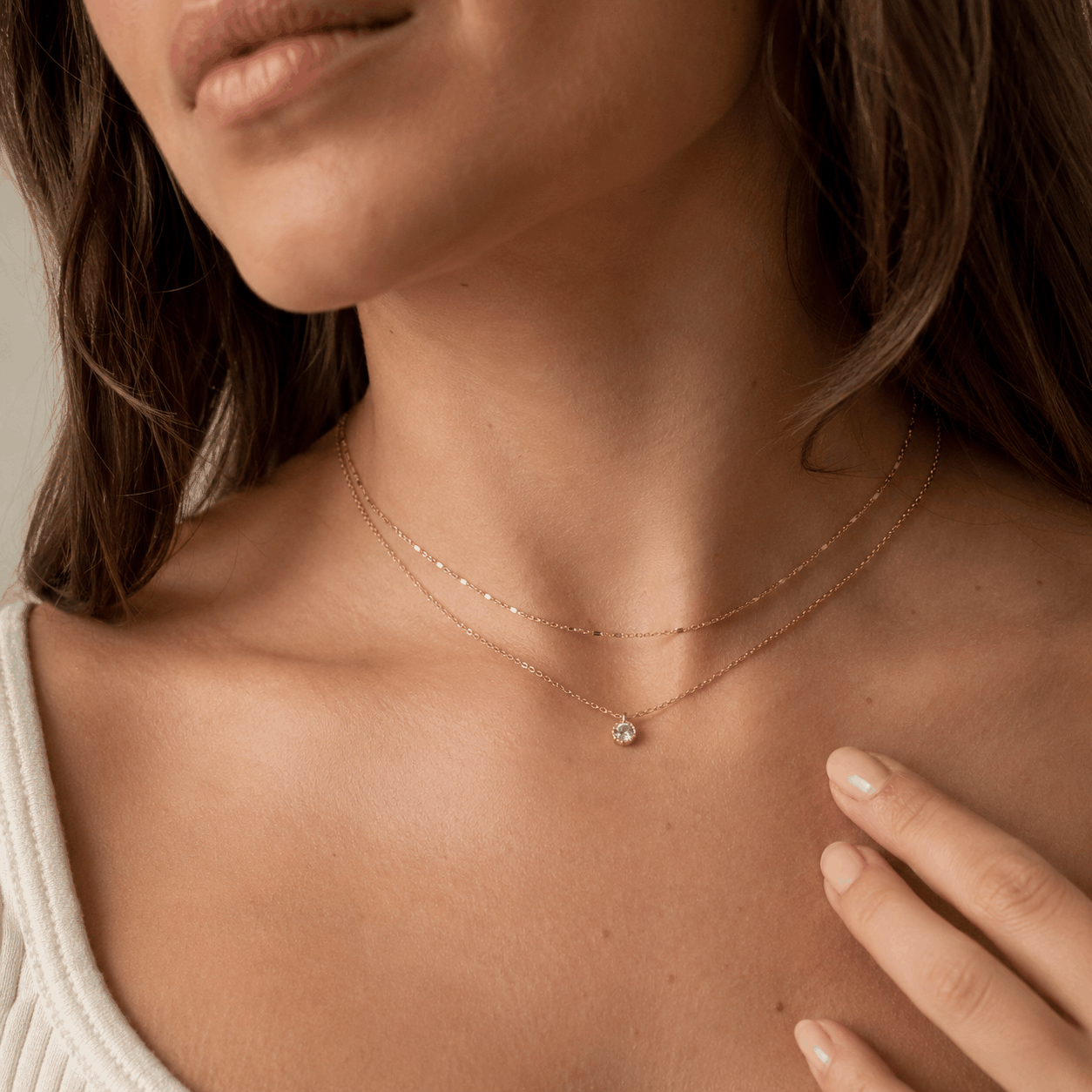 assorted stylish necklaces on display