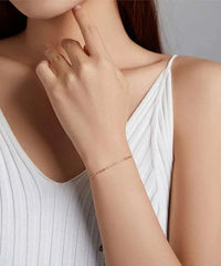18k gold plated aire chain bracelet in minimalist cable design