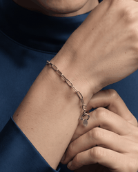 18K gold plated Aire chain bracelet on wrist