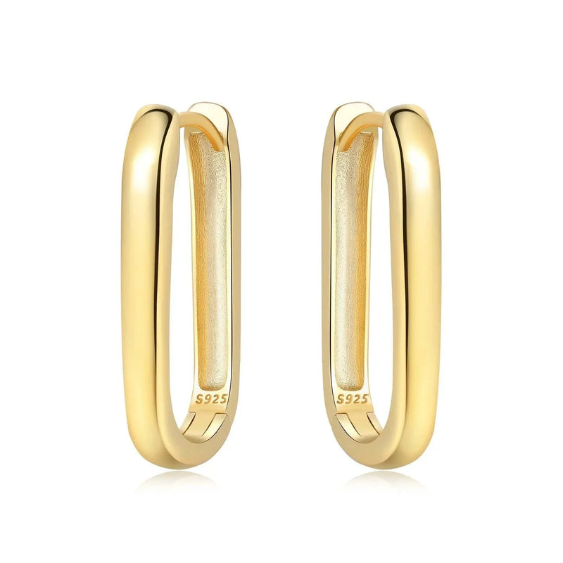 Arc Hoop Earrings 925 Sterling Silver