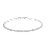 Crystal spark tennis bracelet 18k gold plated sterling silver with cubic zirconia