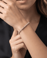 925 sterling silver crystal zirconia tennis bracelet sparkling design