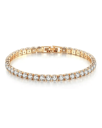 925 sterling silver crystal zirconia tennis bracelet with sparkling stones