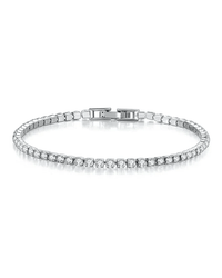 Crystal zirconia tennis bracelet in 925 sterling silver with sparkling stones