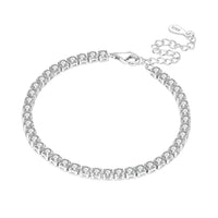 Endless sparkle tennis bracelet in 925 sterling silver with gold finish