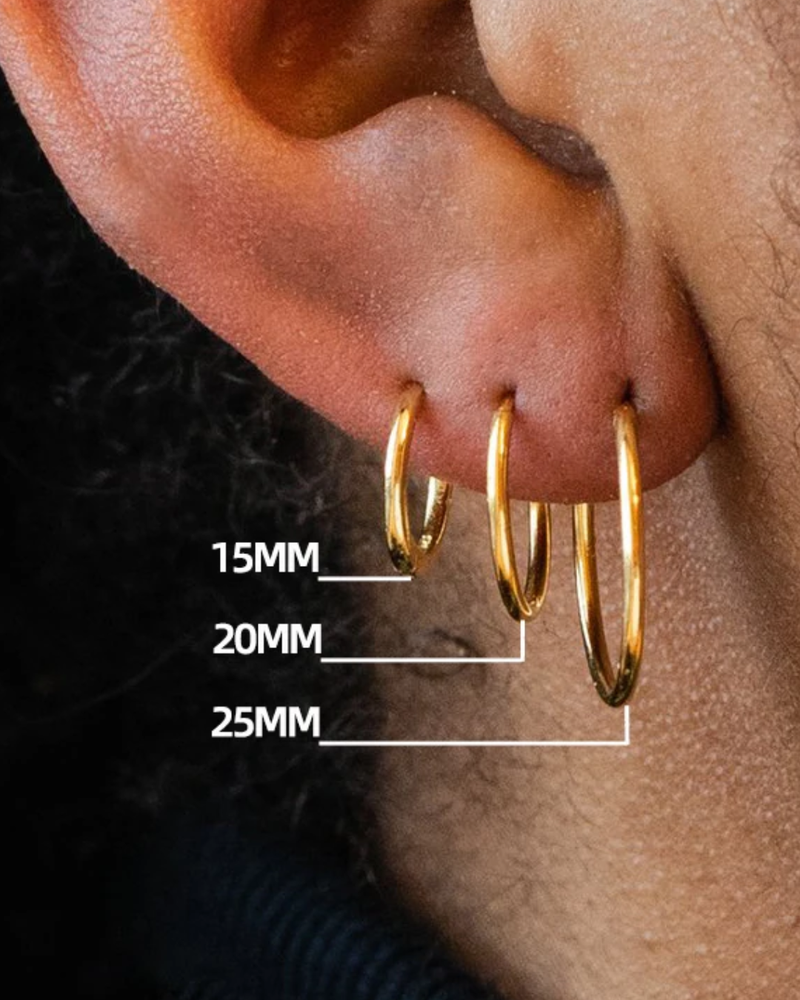 Halo Hoop Earrings Stainless Steel