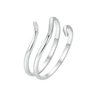 Gold multi-layer adjustable 925 sterling silver statement ring