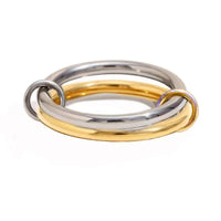 18K gold plated multi-strand loop coil ring close-up
