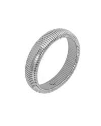 Multi-strand stacked bangle set in gold and silver tones