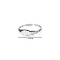 18k gold plated oval open adjustable ring with slim band