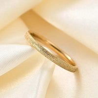Slim 2mm 18k gold plated eternity band ring