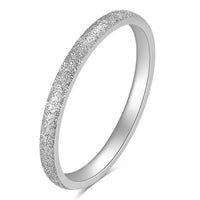 Slim 2mm 18K gold plated eternity band ring stackable design