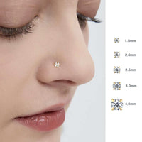 Gold cubic zirconia stellar piercing studs for multiple ear and facial piercings