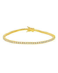 18k gold plated VVS moissanite tennis bracelet with lab-created stones