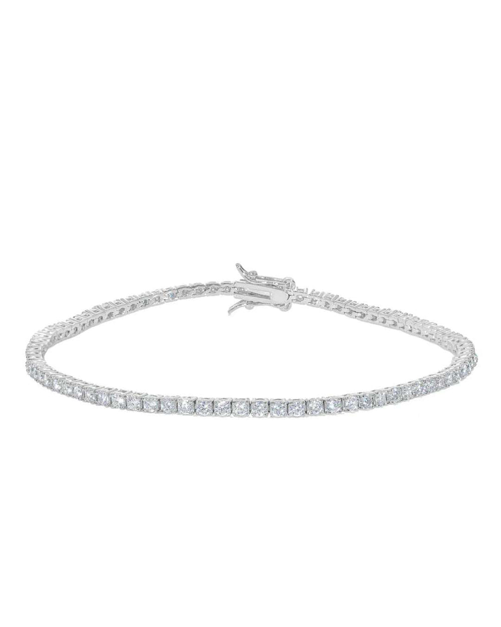 VVS moissanite tennis bracelet in 18k gold plating with sparkling stones