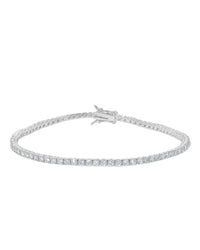 VVS moissanite tennis bracelet in 18k gold plating with sparkling stones