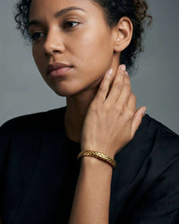 Stainless steel wheat braid open cuff bangle in gold and silver