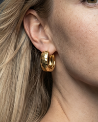 Small 18k gold plated whisper hoop earrings