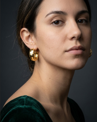 Small 18K gold plated whisper hoop earrings with round dainty design
