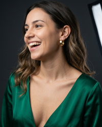 Small 18k gold plated whisper hoop earrings